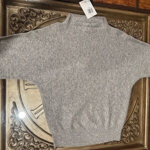 Magaschoni Funnel Neck Ultra Soft Cashmere Grey Sweater